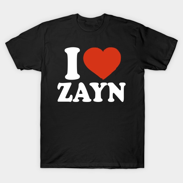 I Love Zayn T-Shirt by Saulene